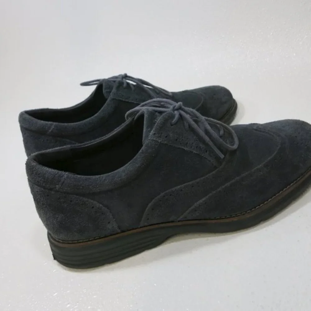 Rockport Wingtip Suede Leather Oxfords Casual Dress Men's Footwear Shoes 12